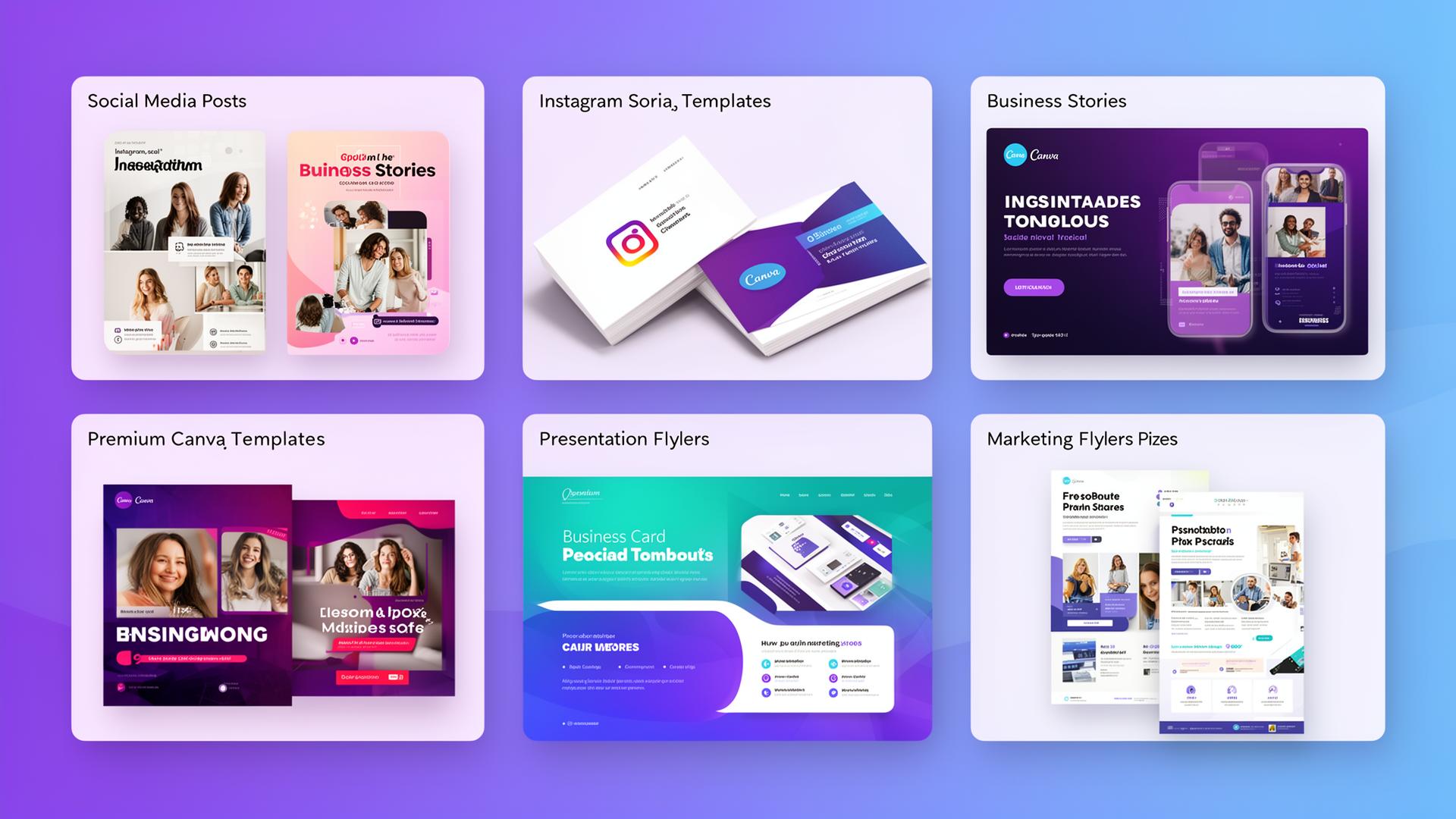 Gallery preview of premium Canva templates